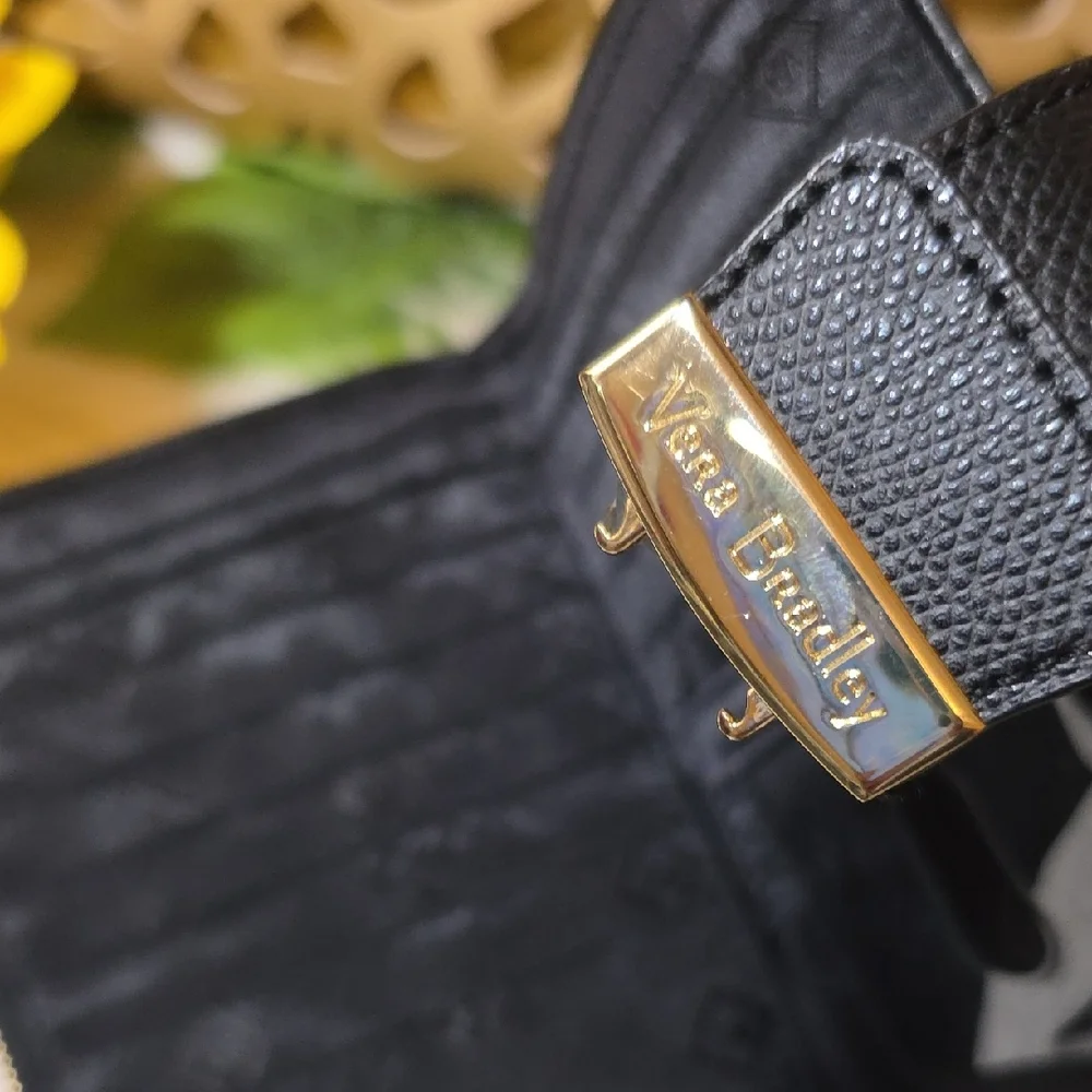 Vera Bradley Black and Brown Patterned Wallet - Picture 9 of 12